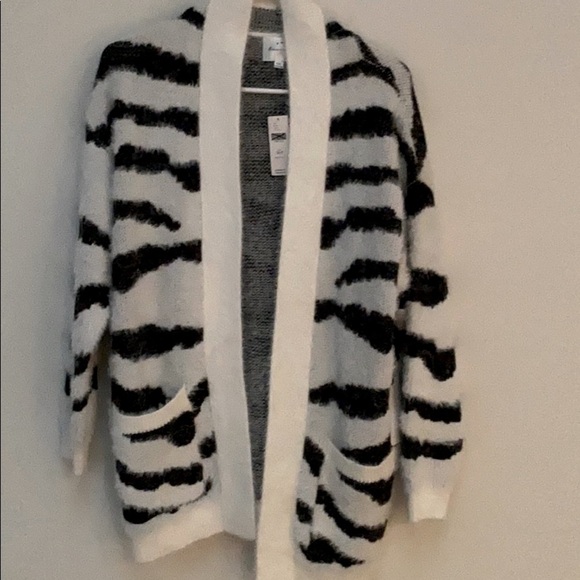 Anthropologie Zebra Eyelash Cardigan - Picture 5 of 9